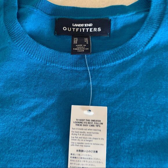 Lands end outfitters size XS short sleeve sweater. acrylic and nylon. - Picture 7 of 8